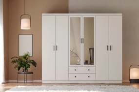 Guarda-roupa Lavinia - Branco - 210x186x50 cm