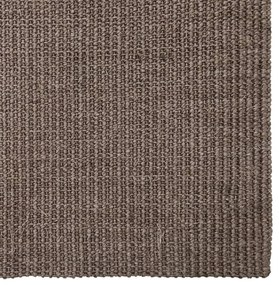 Tapete de sisal para poste arranhador 66x200 cm castanho