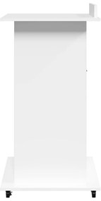 Púlpito c/ rodas e gaveta 55x55x107 cm derivados madeira branco