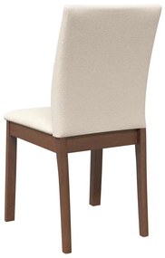 Cadeiras de jantar com almofadões 2 pcs madeira maciça castanho