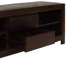 Móvel TV madeira de acácia maciça 120x30x40 cm castanho escuro