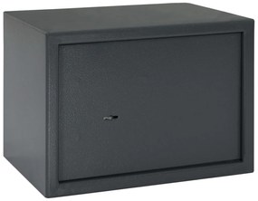 Caixa Segura com Fechadura de Chave Cinza Escuro 25x35x25 cm Aço