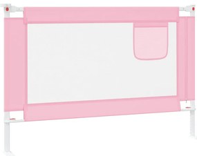Barra de segurança p/ cama infantil tecido 100x25 cm rosa