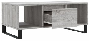 Mesa de centro 90x50x36,5 cm derivados madeira cinzento sonoma