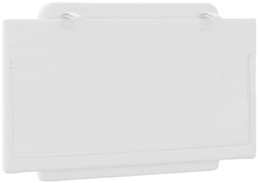 Almofadão de cabeceira 80 cm couro artificial branco
