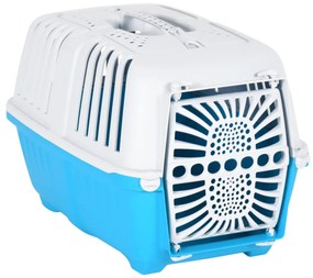 Transportadora 48x31,5x33 cm polipropileno branco e azul