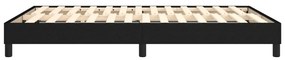 Estrutura de cama sem colchão 140x200 cm tecido preto