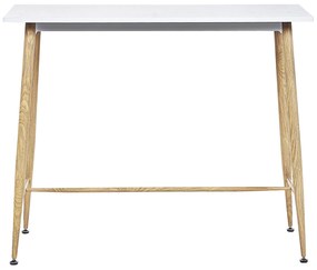 Mesa de jantar alta em branco e castanho claro 90 x 50 cm CHAVES Beliani