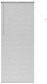 Persiana de Janela com cortinas Outros Manual Prata 90 x 220 cm Alumín