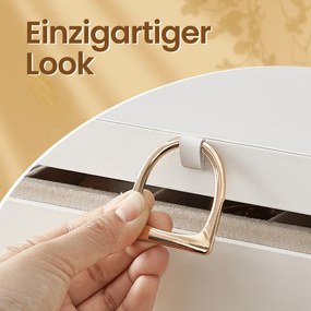 Caixa para joias de 2 níveis, 20,5 x 24 x 11 cm Branco