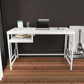 Secretária de Estudo Kennesaw - Branca - 120x60x74,8 cm