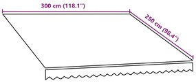 Lona para toldo 300x250 cm laranja e castanho