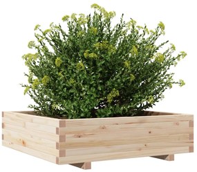 Vaso/floreira de jardim 90x90x26,5 cm madeira de pinho maciça