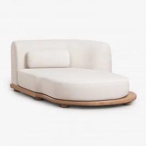 Módulo Chaise Longue Direito Para Sofá Modular De Jardim Em Madeira De Acácia Gerard Marrom Acácia Claro - Sklum
