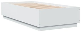 Estrutura de cama 90x190 cm derivados de madeira branco