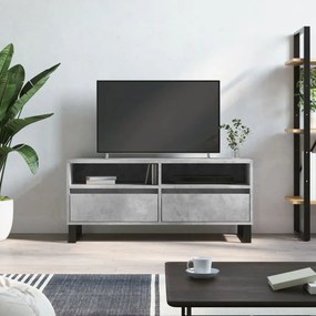 vidaXL Móvel p/ TV 100x34,5x44,5cm derivados de madeira cinza cimento