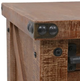 Mesa consola madeira de abeto maciça 131x35,5x75 cm castanho