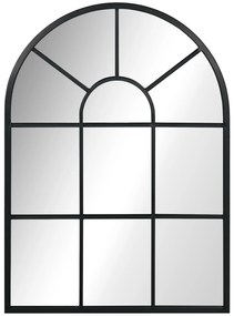 HOMCOM Espelho Decorativo de Parede 50x70cm Espelho de Metal para Sala de Jantar Dormitório Entrada Estilo Moderno Preto | Aosom Portugal