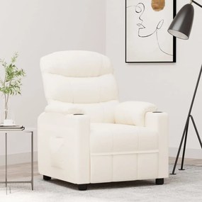 vidaXL Cadeira reclinável couro artificial cor creme