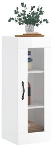 Armário de parede 34,5x34x90 cm branco brilhante