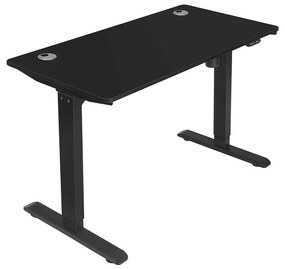 Secretária elétrica, armação + motor, 120 x 60 x 73-114 cm, cor preta