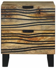 Armário de cabeceira 40x33.5x46 cm, feito de madeira de mangueira maci