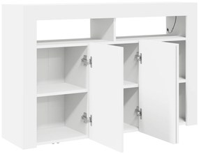 Aparador Branco Branco Madeira de Engenharia 116 x 30 x 75 cm