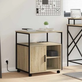 vidaXL Gabinete de Escritório com Estação de Carregamento com roda