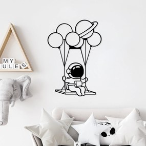 Acessório Decorativo de Parede em Metal Astronaut 1 – Preto – 44 x 70
