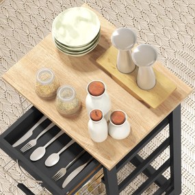 Carrinho de Cozinha com Rodas Carrinho Auxiliar com Gaveta 4 Cestas Am