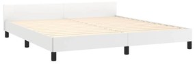 Estrutura de cama c/ cabeceira sem colchão 160x200 cm branco