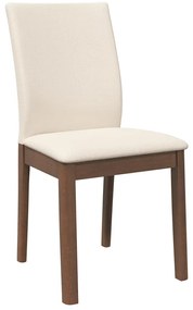 Cadeiras de jantar com almofadões 2 pcs madeira maciça castanho