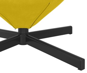 Poltrona Ovo VidaXL Veludo Amarelo