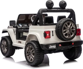 JIPE elétrico para Crianças Jeep Wrangler Rubicon LIFT  24V 4x4, Rodas de espuma EVA Branco