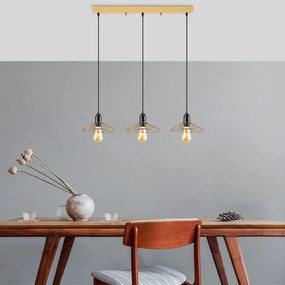 Candeeiro de Teto Kila – Dourado Brilhante – 98 x 25 x 114 cm
