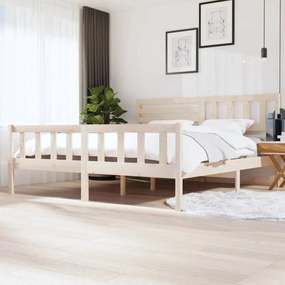 vidaXL Estrutura de cama 200x200 cm madeira maciça