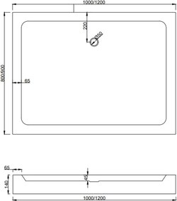 Mexen Apia cabine de duche deslizante 100 x 80 cm, faixas brancas, cromado + base de duche Rio - 840-100-080-01-20-4510