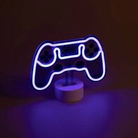 Candeeiro de Mesa Neon Azul com LED Integrado - Game Design