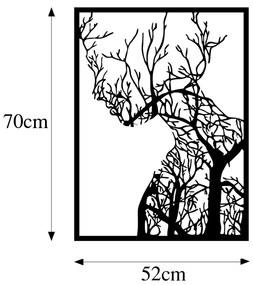 Acessório Decorativo de Parede Tree Woman – Preto – 52 x 70 cm