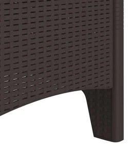 Cadeiras de Jardim 4 pcs Castanho 53 x 49 x 85 cm Plástico