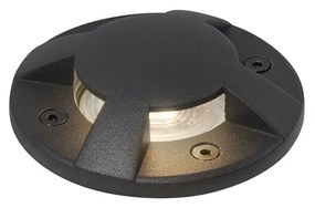 Foco de chão moderno preto GU10 50mm efeito de 4 luzes IP65 - Cellar Moderno