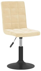 vidaXL Banco de bar veludo cor creme