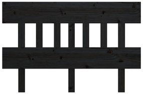 Cabeceira de cama 143,5x3x81 cm pinho maciço preto