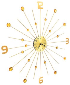 Relógio de parede metal 70 cm dourado
