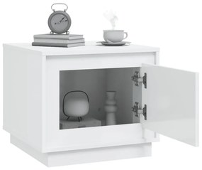 Mesa de centro 51x50x44 cm derivados madeira branco brilhante
