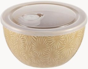 Taça de arrumação com tampa Oxley Flower Mustard