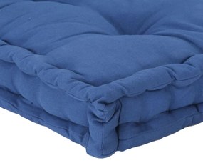 Almofadão p/ móveis de paletes algodão 120x40x7 cm azul-claro