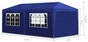 Tenda de Eventos Profissional Impermeável - 3x6 m - Azul