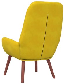Cadeira de descanso veludo amarelo