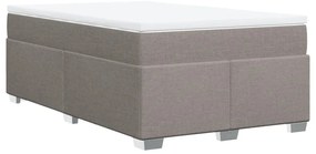 Cama com molas/colchão 120x200 cm tecido castanho-acinzentado